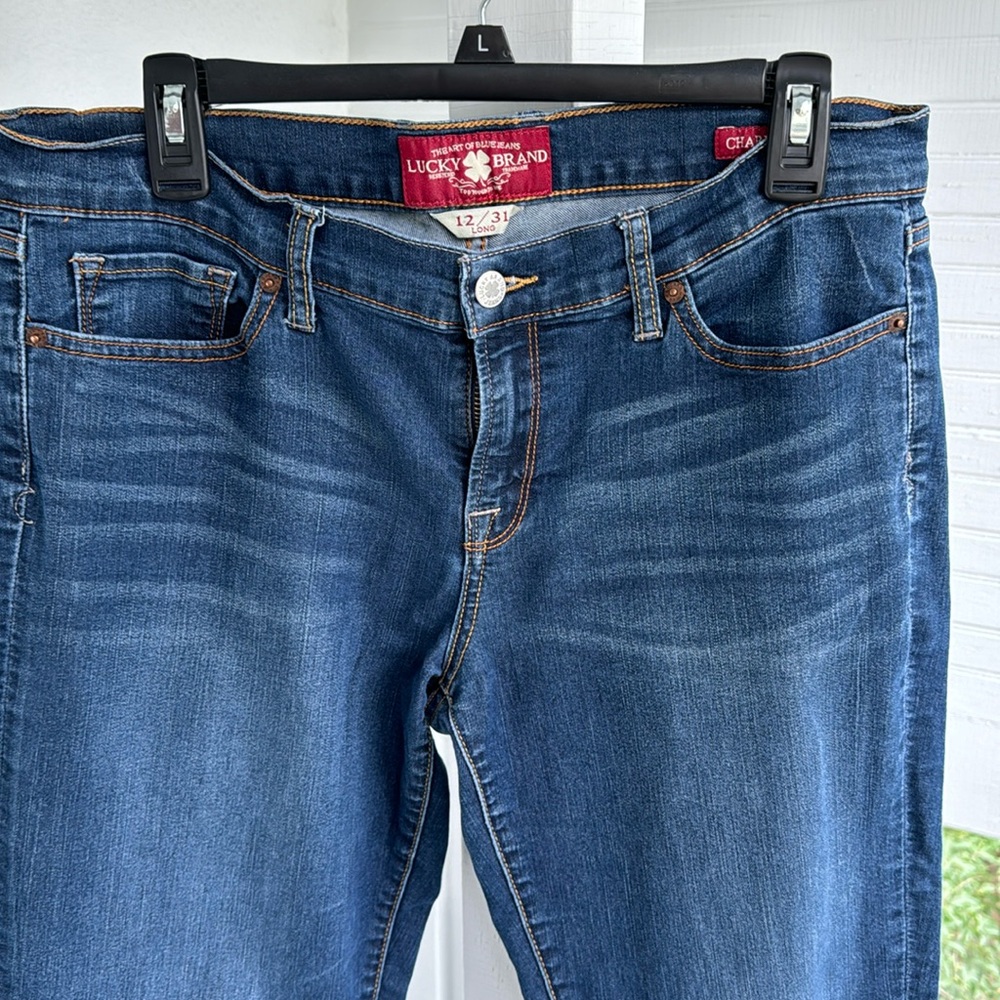 Lucky Brand, Charlie skinny, 12/31 long blue jeans